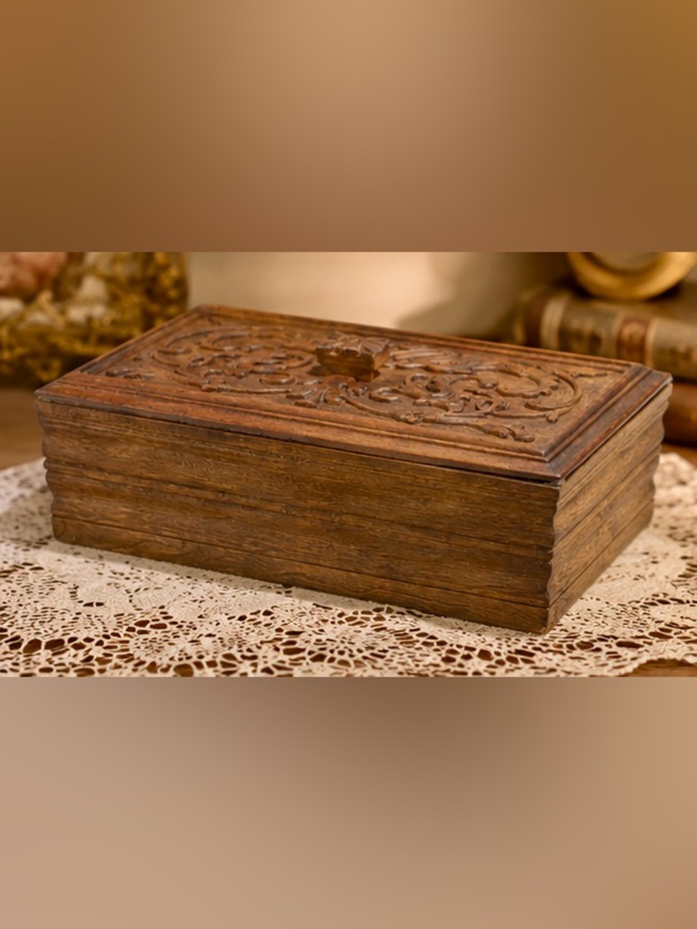 Renaissance Revival Table Box, Circa 1900 Antique
